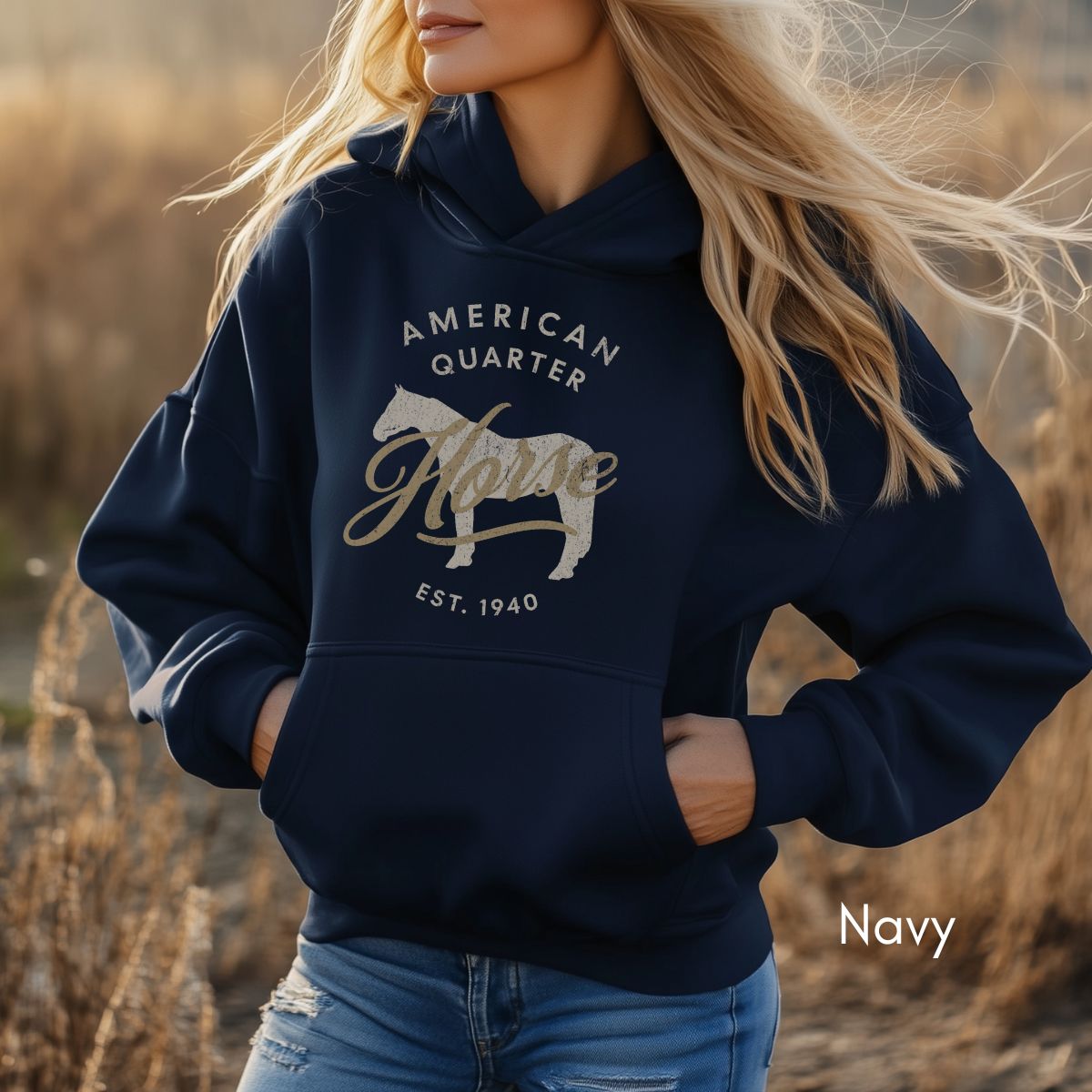 American Quarter Horse Hoodie | Unisex Heavy Blend Hooded Sweatshirt | Horse Lover Shirt | Gift for Equestrian | Gift for Horse Lover