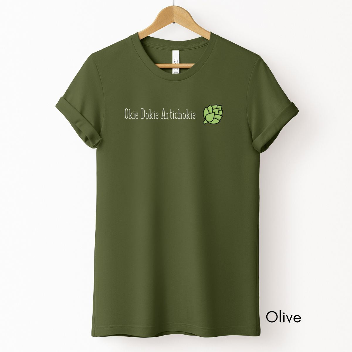 Okie Dokie Artichokie Tee | Short Sleeve Tee | Farmer's Market t-shirt| Funny Tshirt | Funny Saying T-shirt| Vegetable Tee