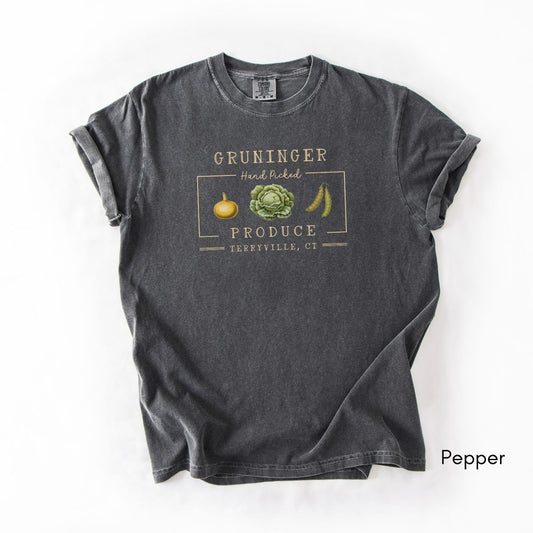 Custom Produce Farm Unisex Garment Dyed Midweight T-shirt