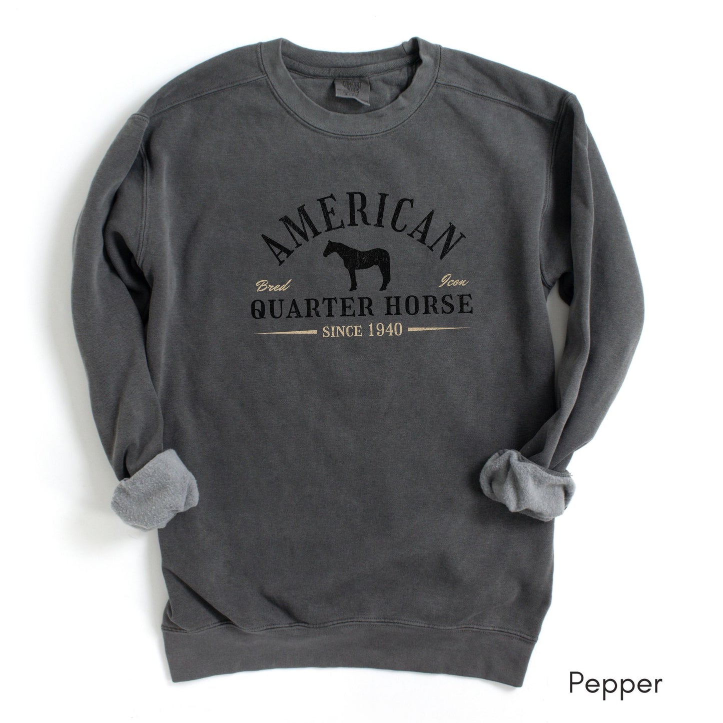 American Quarter Horse Garment-Dyed Vintage Style Sweatshirt