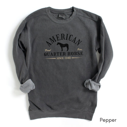 American Quarter Horse Garment-Dyed Vintage Style Sweatshirt
