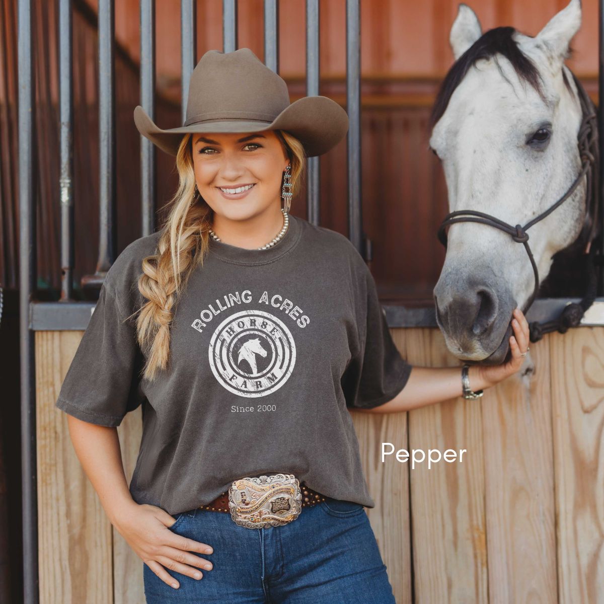 Custom Horse Farm Tee | Personalized Horse Farm Tee | Custom Equestrian t-shirt | Gift for Horse lovers