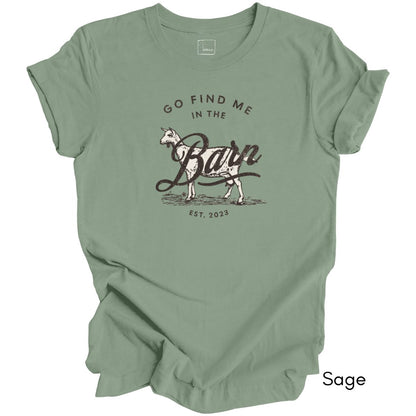 Find Me in the Goat Barn Tee | Dairy Goat Farmer's Short Sleeve Tee | Goat Lover T-shirt | Mother's Day Gift | Pastel Spring Color Tee