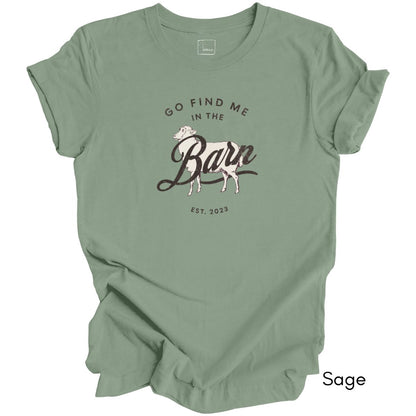 Find Me in the Sheep Barn Tee | Farmer's Short Sleeve Tee | Sheep Lover T-shirt | Mother's Day Gift | Pastel Spring Color Tee