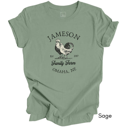Custom Family Farm Light Weight Unisex Jersey T-shirt