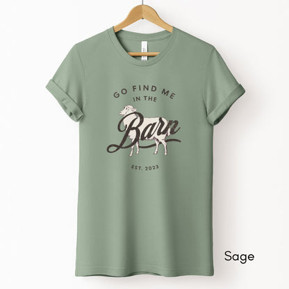 Find Me in the Sheep Barn Tee | Farmer's Short Sleeve Tee | Sheep Lover T-shirt | Mother's Day Gift | Pastel Spring Color Tee