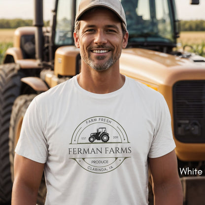 Custom Farm Tee Unisex Jersey Short Sleeve Tee Local Farmer Produce Dealer Personalized Gift for Farmers Market Homestead Shirt