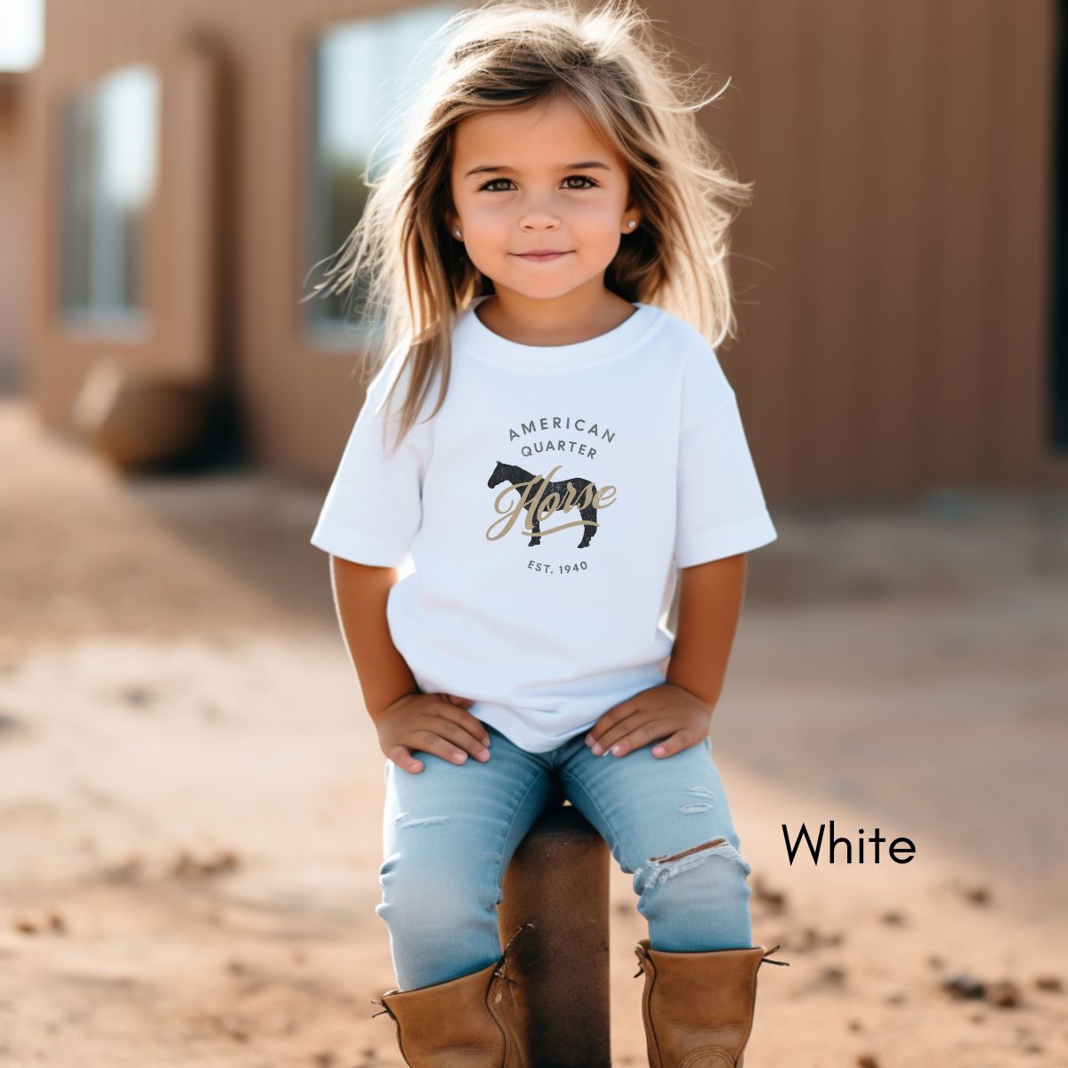 Quarter Horse Breed YOUTH/KIDS Midweight Tee, Kids Horse Lover T-Shirt, Equestrian Gift Shirt, Child's Animal Graphic Tee, Youth Cowboy Tee