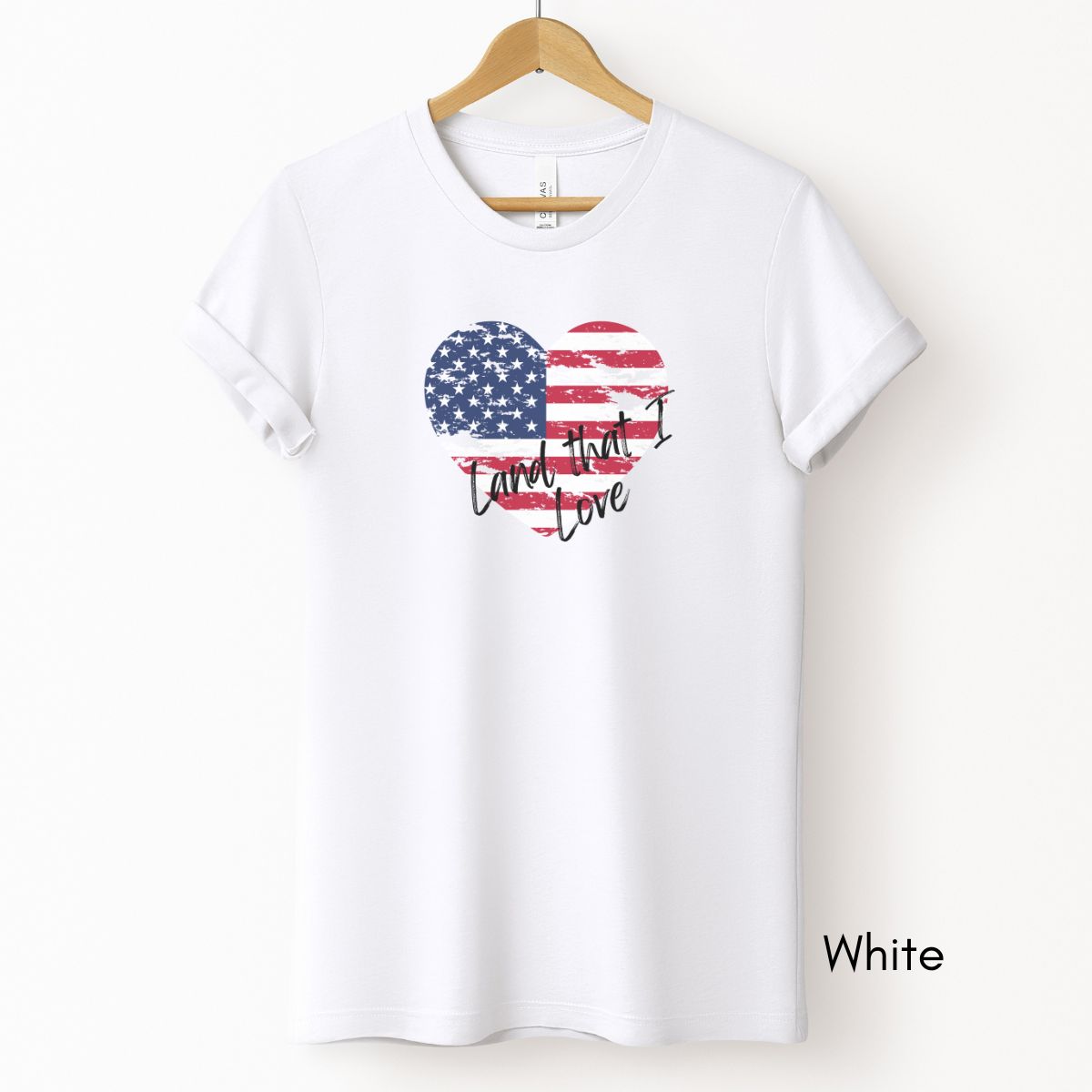 Land that I Love Tee | Unisex Patriotic Tee | 4th of July Tee | American Flag T-shirt | USA Heart T-shirt | Memorial Day Tee