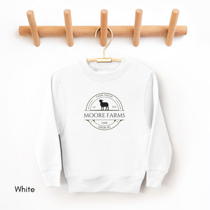 Custom Sheep Lamb Farm YOUTH/KIDS Crewneck Sweatshirt